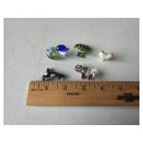 (5) Miniature Hand-Blown Glass Animal Figurines