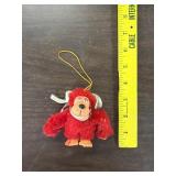 VTG Fun World Red Plush Christmas Ornament