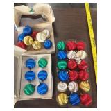 Lot of VTG Unbreakable Christmas Satin Ornaments