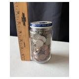 Jar of Penny's & Nickels