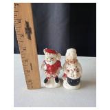 VTG Napco Santa & Mrs. Claus Ceramic Salt &