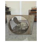 Vintage Metal Industrial Exhaust Or Attic Fan