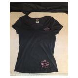 Black Women's Harley Davidson Tee Size L