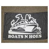 'Boats N Hoes' Novelty Polyester Wall Flag 3'x5'