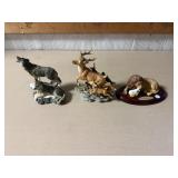 (3) Decorative Animal Figures