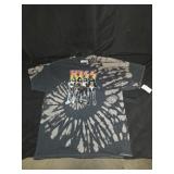 KISS Band T-Shirt Black/Gray Tie Die Size XL