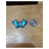 Sterling Silver & Enamel Butterfly Brooch