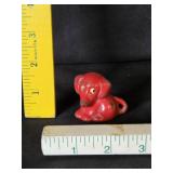 VTG Cast Iron Red-Painted Puppy Dog Figurine