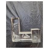 (3) Laser Etched Wolf Paperweights
