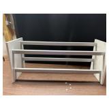 Wooden Shoe Rack with Metal Rails