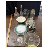 Lot of Glassware, Bowls, Bottles, Plates