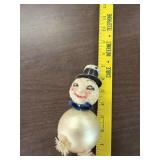 VTG West German Anthropomorphic Snowman Glass