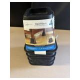 4pk. Black Bed Risers
