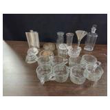Lot of Glasses, Glassware, Flask