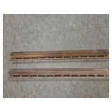 (2) Wooden Wall Hanging Plate Holders