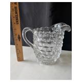 VTG Fostoria American Clear Glass Cubist Pitcher