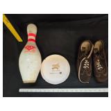 Brunswick Bowling Shoes, Ashtray, Pin