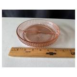 VTG Pink Depression Glass 2-Part Relish Tray