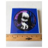 (7) 6' 1980s 'Dog' Fair Prize Mirror Art