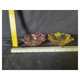 (2) VTG Four-Leaf Clover Glass Dishes