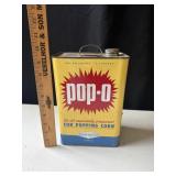 VTG Pop-O Oil One-Gallon Metal Can