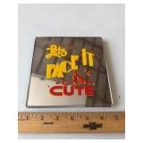 (4) 6' 1980s 'Retro Phrases' Fair Prize Mirror Art