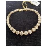14K 12.13 CT DIAMOND TENNIS BRACELET