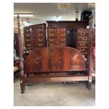 COUNCIL CRAFTSMAN KING SIZE MAHOGANY POSTER BED