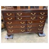 COUNCIL FLAMED MAHOGANY 12 DRAWER DRESSER