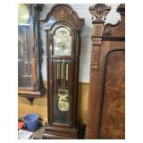 SLIGH LARGE INLAID GRANDFATHER CLOCK (WORKING)