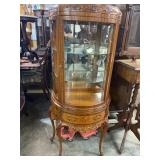 FRENCH INLAID SATIN WOOD CURIO
