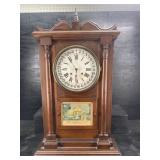 ANTIQUE TALL SESSIONS COLUMN CLOCK