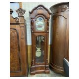 HERMLE CHERRY TALL CASE GRANDFATHER CLOCK