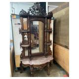 WALNUT VICTORIAN MARBLE TOP ETERGE