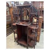 HEAVY CARVED MAHOGANY ETERGE