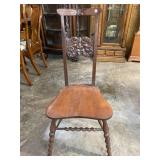 OAK BARLEY TWIST NORTH WIND FACE CHAIR