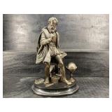 EARLY FIGURAL BRONZE OF GALILEO ON MARBLE PLIGHT