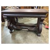 19TH CENTURY EMPIRE MAHOGANY PETTICOAT TABLE