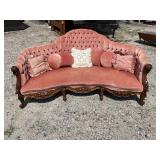 RARE SHAPED CARVED VICTORIAN SOFA