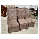 SET OF 6 UPHOLSTERED PARSON CHAIRS