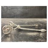 GEORG JENSEN STERLING SILVER ACORN SUGAR TONGS