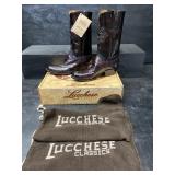 LUCCHESE CLASSIC HANDMADE 10 1/2 BOOTS IN BOX