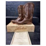 LUCCHESE COWBOY LEATHER BOOTS IN BOX