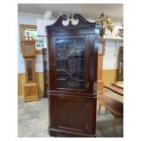 CRAFTIQUE SOLID MAHOGANY CORNER CABINET