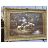 MODERN SHEEP OIL ON CANVAS
