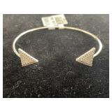 14K WHITE GOLD, CUSTOM DIAMOND BANGLE BRACELET