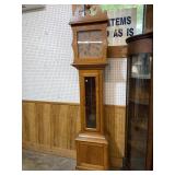 19th CENTURY OAK TALL CASE CLOCK