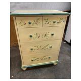 PAINT DECORATED 4 DRAWER CHEST