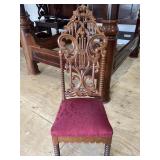 WALNUT RENIASSANCE VICTORIAN HIGH BACK CARVED