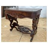 EXCEPTIONAL ROSE WOOD HEAVY CARVED VICTORIAN TABLE